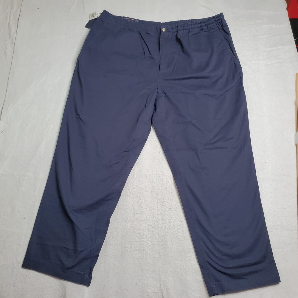 Polo Ralph Lauren Mens Pants Navy Blue Stretch Classic Fit Elastic Waist 2XB